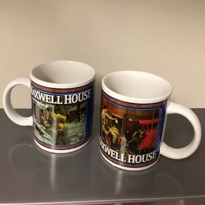 Vintage Maxwell House Coffee Mugs good to the last drop set of 2